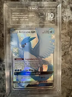 2019 Pokemon S & M Hidden Fates #SV54 FA Articuno Gx TAG 10 GEM MINT - Image 1