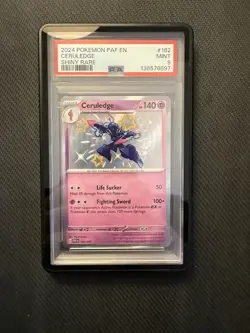 GRADED PSA 9 2024 Pokemon PAF EN Ceruledge Shiny Rare #162 - Image 1