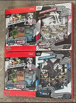 Pokemon Black Bolt & White Flare Binder + Poster Collection Sams Club Bundles x2 - Image 1