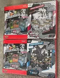 Pokemon Black Bolt & White Flare Binder + Poster Collection Sams Club Bundles x2 - Image 2