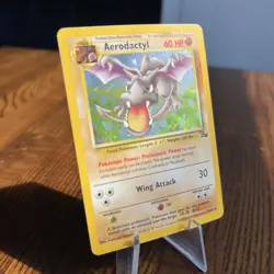 Pokemon TCG Aerodactyl Fossil 1/62 Holo Unlimited Holo Rare NM MINT! - Image 2