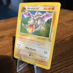 Pokemon TCG Aerodactyl Fossil 1/62 Holo Unlimited Holo Rare NM MINT! - Image 3