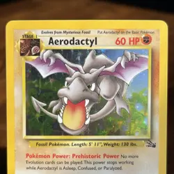 Pokemon TCG Aerodactyl Fossil 1/62 Holo Unlimited Holo Rare NM MINT! - Image 4