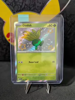 Pokemon 2024 Paldean Fates Oddish 92/91 Holo Rare Baby Shiny NM - Image 1