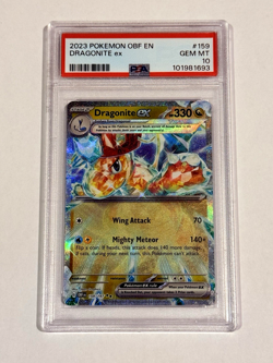 Pokemon Obsidian Flames (OBF)- Dragonite ex Double Rare Holofoil #159/197 PSA 10 - Image 1
