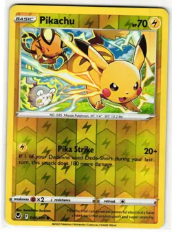 PIKACHU 049/195 SILVER TEMPEST ENGLISH POKEMON TCG - Image 1