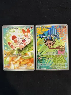 Pokemon Ascended Heroes Hitmontop 240/217 & Scorbunny 225/217 Illustration Rares - Image 1