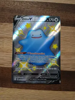 Pokemon Ditto V SV118/SV122 Full Art Shiny Holo SWSH Shining Fates - Image 1