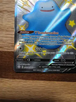 Pokemon Ditto V SV118/SV122 Full Art Shiny Holo SWSH Shining Fates - Image 4