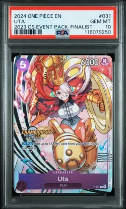 One Piece English Uta P-031 Championship Event Pack Finalist PSA 10 - Image 1