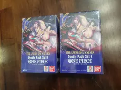 One Piece TCG Double Pack Set 9 The Azure Sea's Seven FACTORY SEALED Lot of 2 - Image 1