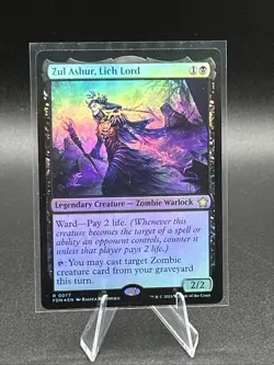MTG Magic The Gathering Zul Ashur, Lich Lord Foil FDN Rare Zombie Commander - Image 1