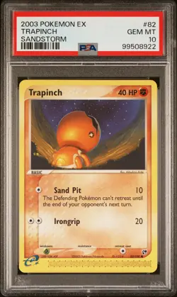 2003 POKEMON EX SANDSTORM #82 TRAPINCH PSA 10 - Image 1