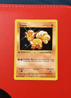 1999 Pokemon Base Set Vulpix 68/102 1st Edition Shadowless NM English - Image 1