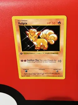 1999 Pokemon Base Set Vulpix 68/102 1st Edition Shadowless NM English - Image 5
