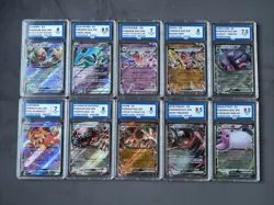 Pokemon Graded Bundle Lot Of Ten Slabs EX Bundle AEY Double Rare - Image 1