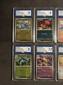 Pokemon TCG Graded Bundle Lot Of Ten Slabs Mega Evolution Reverse Holo AEY Grade - Image 2