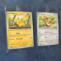 Pokemon Together Stamped Pikachu and Eevee Sealed 025 133/ 165 Pokemon TCG - Image 3