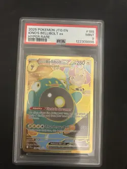 Pokemon TCG Journey Together Iono's Bellibolt ex Hyper Rare PSA 9 188/159 2025 - Image 1