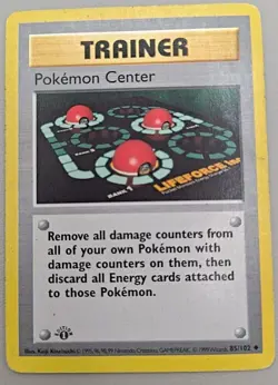 Pokemon Center 085/102 Base Set 1st Edition Shadowless Vintage Pokemon TCG - HP - Image 1