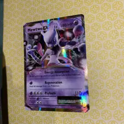 Pokemon xy evolutions Mewtwo ex mew two 052 52 52/108 rare mint condition great - Image 2