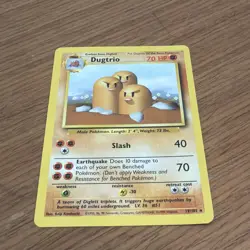 Pokemon TCG - Dugtrio - 19/102 - Rare Unlimited - Base Set Unlimited LP - Image 1