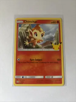 Chimchar 12/25 - Non-Holo - Pokemon 25th Anniversary McDonalds Promo - Mint - Image 1