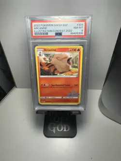 Pokemon Arcanine Illustration Contest 2022 Promo SWSH304 Regular PSA 8 - Image 1