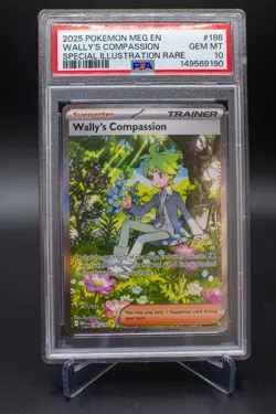 PSA 10 Wally’s Compassion 186 SIR 2025 Pokemon MEG EN Gem Mint 🌿✨ - Image 1