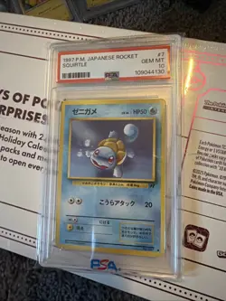 1997 Pokemon Japanese Rocket Squirtle PSA 10 - Image 1