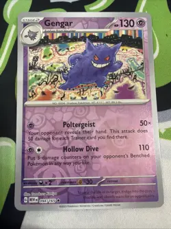 Gengar 094/165 - Scarlet Violet 151 Reverse Holo Rare Pokemon TCG NM - Image 1
