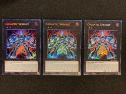 Yu-Gi-Oh! 3x Gigantic Sprite (BLTR-EN091) 1st Ed. NM/M - Image 1