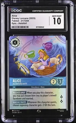 Disney Lorcana Fabled Alice - Accidentally Adrift (Epic) 217/204 Holo - Image 1