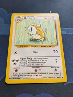 Raticate 40/102 Pokemon Card Base Set TCG WOTC Pokemon Trading Card Game NM - Image 2