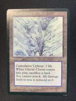 MTG Glacial Chasm Ice Age Near Mint Condition Magic The Gathering - Image 1