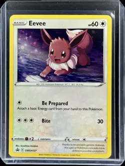 Eevee SWSH127 Black Star Promos Holo Sword & Shield 2021 Pokemon TCG Near Mint - Image 1