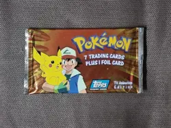 Pokemon Topps Series 1 Factory Sealed Booster Pack - Image 1