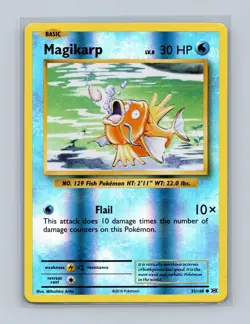 Magikarp 33/108 Common Evolutions Pokemon Reverse Holo Lightly Played - Image 1