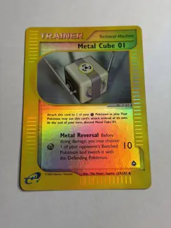 Pokemon TCG Metal Cube 01 129/147 Aquapolis Reverse Holo Trainer 2002 - Image 1