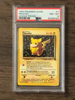 Pokemon League Black Star Promo Pikachu #1 Rare 🔥PSA 8 # 65408763 - Image 2
