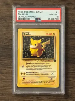 Pokemon League Black Star Promo Pikachu #1 Rare 🔥PSA 8 # 65408763 - Image 3