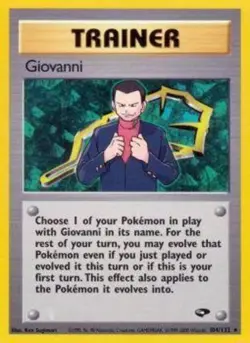 1x Giovanni - 104/132 - Rare - Unlimited Edition Moderately Played Pokemon G1 - - Image 1