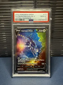 2022 Pokemon SWSH FA/Origin Forme Dialga V (Alt Art) Astral Radiance #177 PSA 10 - Image 1