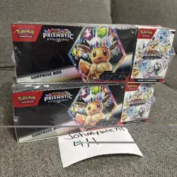 SEALED Sam’s Club Pokemon Prismatic Evolutions Surprise Box & Booster Bundle X2 - Image 1