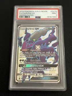 2019 Pokemon SM Hidden Fates Darkrai GX Shiny Vault SV70/SV94 PSA Mint 9 Clean! - Image 1