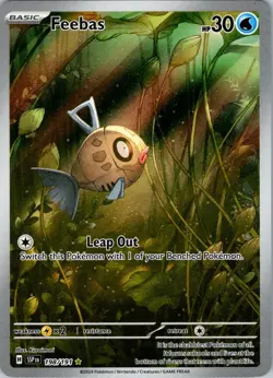 Feebas Illustration Rare SV08: Surging Sparks 198/191 NM Pokemon - Image 1