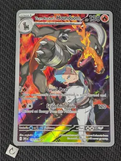 Team Rocket's Houndoom 191/182 - Destined Rivals Illustration Rare Pokemon NM - Image 1