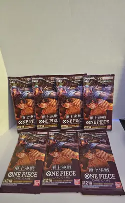 X7 JAPANESE ONE PIECE Card Game OPCG Paramount War OP02 Booster Packs US SELLER - Image 1