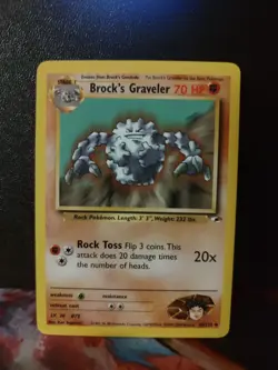 Brock's Graveler 40/132 - Gym Heroes Pokemon Card VINTAGE NM/M - Image 1