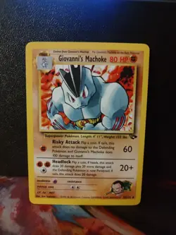 Vintage Pokemon Card - Giovanni's Machoke 42/132 Gym Challenge - LP - Image 1